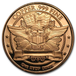 1 Unze Copper Round Capped Bust 999,99 AVDP