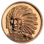 1 Unze Copper Round Red Cloud  999,99 AVDP