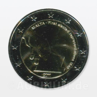 2 Euro Malta 2011 Wahl des 1. Abgeordneten Gedenkmünze bankfrisch Münze vorrätig