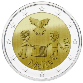 2 Euro Malta 2017  Frieden unc.