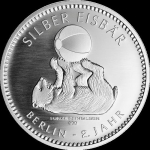 1 Oz Silber Eisbär 2018 Berlin in Coincard