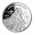 1 Unze Silber Ghana African Leopard 2018 Feingehalt 999