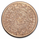 1 Unze Copper Round Aztec Calendar  999,99