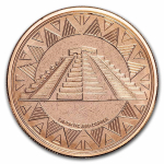 1 Unze Copper Round Aztec Calendar  999,99