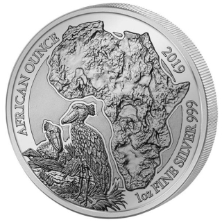 1 Unze Silber Ruanda Schuhschnabel 2019 African Ounce 50 RWF Proof