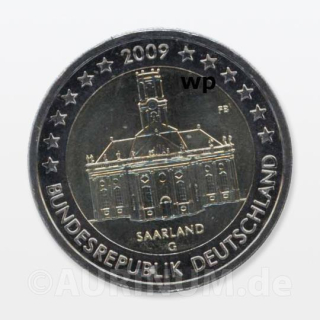 2 Euro Deutschland G 2009 Saarland Ludwigskirche