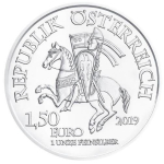 1 Unze Silber 2019 825 Jahre Münze Österreich " Leopold V Österreich in Coincard