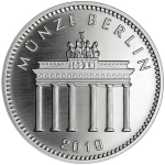 1 Oz Silber Eisbär 2019 Berlin in Coincard coloriert