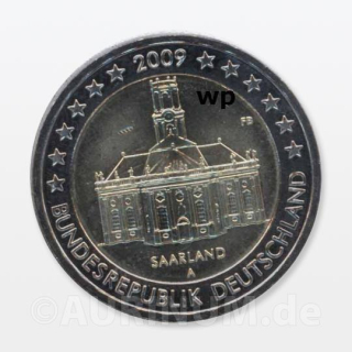 2 Euro Deutschland A 2009 Saarland Ludwigskirche
