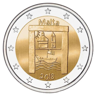 2 Euro Malta 2018 Kulturelles Erbe (Serie: Von Kindern mit Solidarität)  unc.