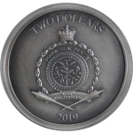 1 oz Niue 2019 Antique -  Sindbad der Seefahrer  - Silber Antique Finish 2 NZ$ - EINZELSTÜCK