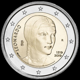 2 Euro Italien 2019 Leonardo da Vinci  bfr