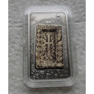 Armenien Silber 2011 Kreuzsteine in Armenien mit Marmorintarsie 1000 Dram