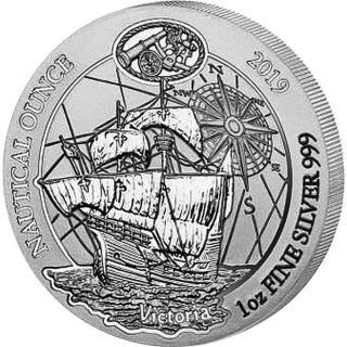 1 Unze Silber Ruanda Nautical Ounce HMS Victoria 2019 African Ounce 50 RWF Proof