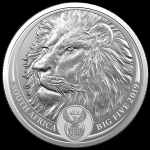 1 Unze Silber Big Five Löwe Südafrika 2019 BU