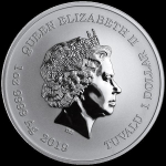 2019 Tuvalu 1 Oz Silber Black Flag -Queen Annes Revenge-...