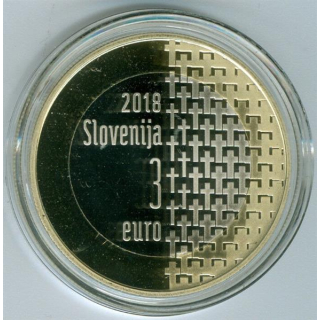 Slowenien 3 Euro 2018 100 Jahre Ende des Ersten Weltkriegs Proof