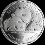 1/4 Oz Silber Panda 2020 Berlin in Blister Coincard