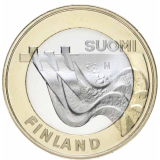 Finnland 5 Euro Provinz Karelia - Imatra Wasserkraftwerk - Bauwerke 2013 bfr
