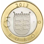 Finnland 5 Euro Provinz Ostrobothia- trad. Haus -...