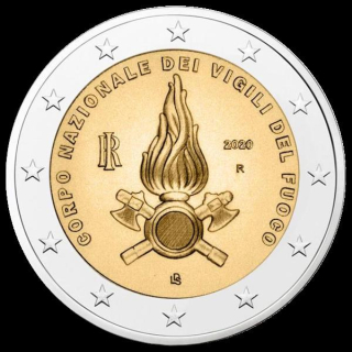 2 Euro Italien 2020 Vigili del Fuoco - Nationale Feuerwehr bfr