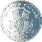 Togo 2014 100 Francs Heilige Reise Papst Franziskus Jerusalem