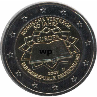 2 Euro Deutschland 2007 50 Jahre Römische Verträge F