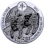 AURINUM*TOP*ANGEBOT* 1 oz Ruanda 2021 Proof -  Ochse Jahr...